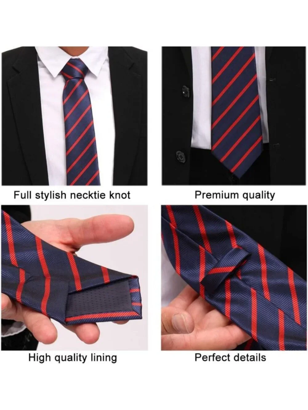 Classic Men's Neckties Set - Woven Jacquard Ties, 6 Stylish Designs for Any